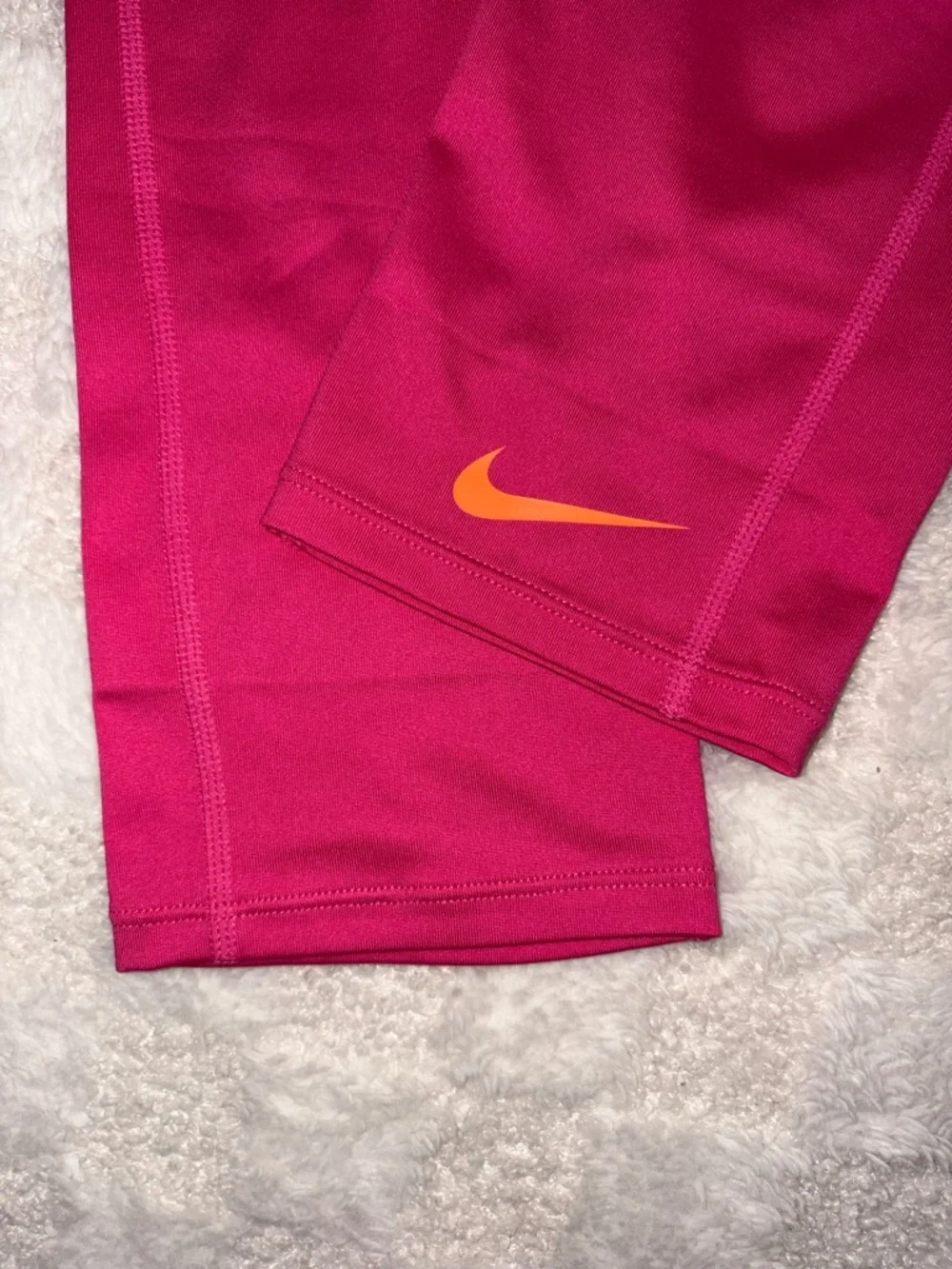 Girls Nike Pro Tight Fit Training Capris Pink + Orange • Big Girls XLarge